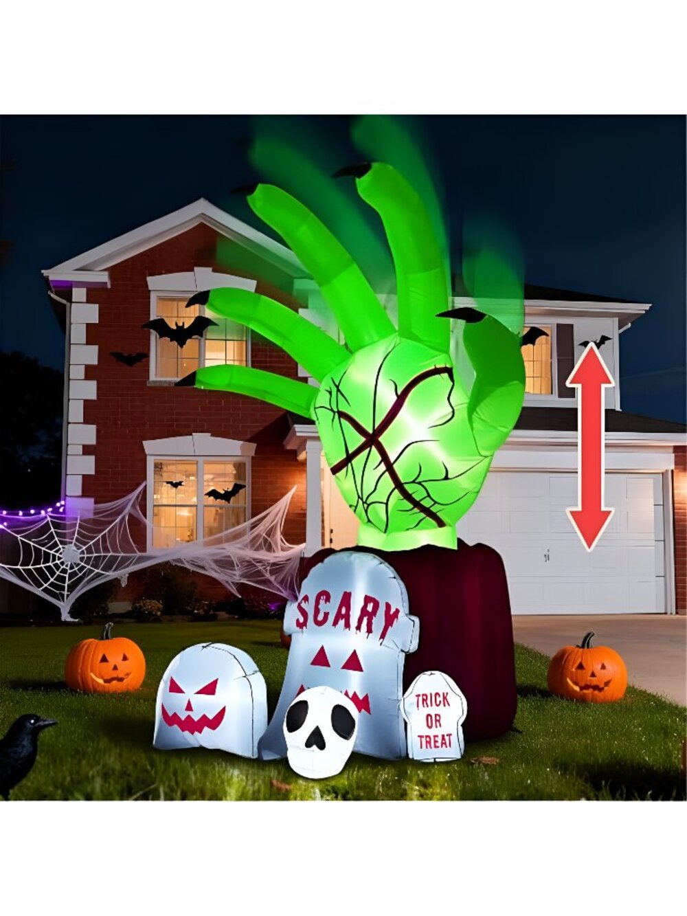 Garma 8.6 FT Halloween Inflatables Decirations Outdoor Animated Zombie Hand